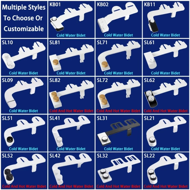 New Design Non Electric Nozzle Self-Cleaning Bidet Attachment for Toilet De Toilette Bathroom Smart Bidet Attachment Cold Water Toilet Bidet,Self-Cleaning Bidet Attachment for Toilet,Purithm