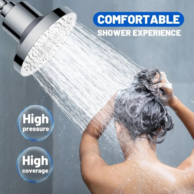 Modern Stainless Steel Household Shower Head with multilevel Filter  Pure Water G1/2,Household Shower Head with 20 stage filtration system,Purithm