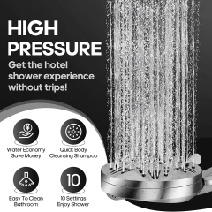 10 Function High Pressure Shower Head with 2 Jet Spray Modes Filter Handheld Showerhead,10 Function High Pressure Shower Head with 2 Jet Spray Modes Filter Handheld Showerhead,Purithm