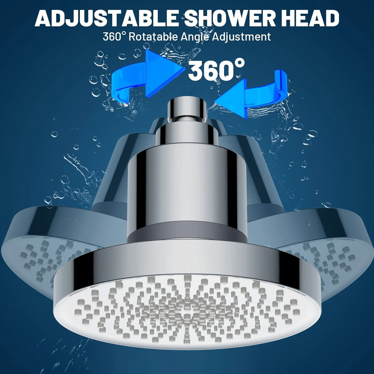 Modern Stainless Steel Household Shower Head with multilevel Filter  Pure Water G1/2,Household Shower Head with 20 stage filtration system,Purithm