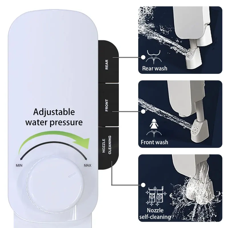 New Design Non Electric Nozzle Self-Cleaning Bidet Attachment for Toilet De Toilette Bathroom Smart Bidet Attachment Cold Water Toilet Bidet,Self-Cleaning Bidet Attachment for Toilet,Purithm