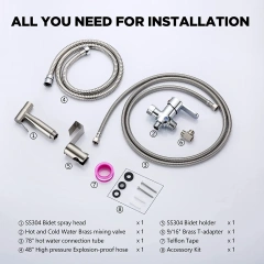 Handheld Bidet Sprayer for Toilet,Hot and Cold Mixing Valve Kit, Hand Sprayer Bidet for Feminine Wash, Pet, Cloth, Diaper+,Handheld Bidet Sprayer for Bathroom Toilet,Purithm