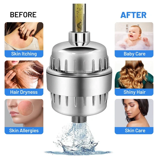 Revolutionary  Advanced Technology Utilizes a Multi-Stage Filtration Process That Effectively Removes Contaminants,filtered shower head with powerful multi-layer filtration,Purithm