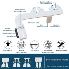 New Design Non Electric Nozzle Self-Cleaning Bidet Attachment for Toilet De Toilette Bathroom Smart Bidet Attachment Cold Water Toilet Bidet,Self-Cleaning Bidet Attachment for Toilet,Purithm