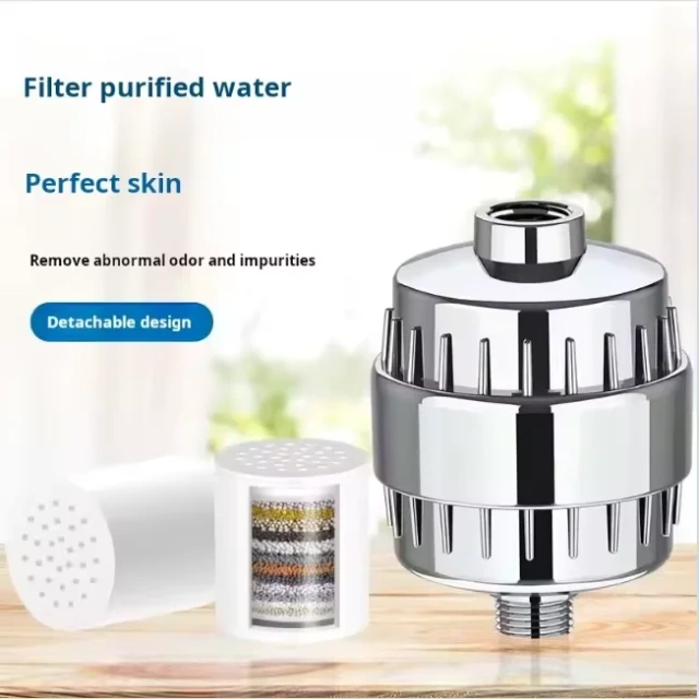 Revolutionary  Advanced Technology Utilizes a Multi-Stage Filtration Process That Effectively Removes Contaminants,filtered shower head with powerful multi-layer filtration,Purithm