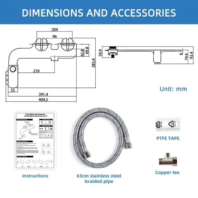 New Design Non Electric Nozzle Self-Cleaning Bidet Attachment for Toilet De Toilette Bathroom Smart Bidet Attachment Cold Water Toilet Bidet,Self-Cleaning Bidet Attachment for Toilet,Purithm