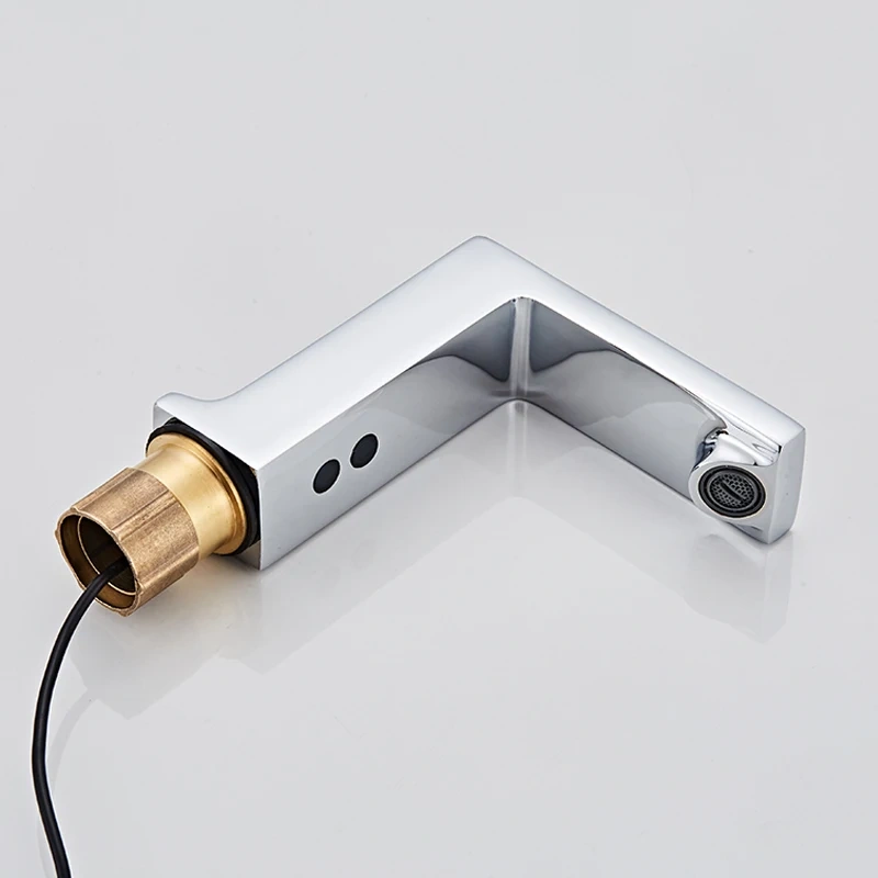 Bathroom Smart Faucets Deck Mounted Basin Tap Vintage Faucets Brushed Modern Battery Touch Taps Automatic Infrared Sensor Faucet,Bathroom Smart Faucets Automatic Infrared Sensor Touchless Faucet,Purithm