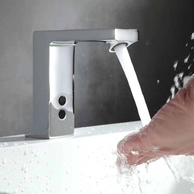 Bathroom Smart Faucets Deck Mounted Basin Tap Vintage Faucets Brushed Modern Battery Touch Taps Automatic Infrared Sensor Faucet,Bathroom Smart Faucets Automatic Infrared Sensor Touchless Faucet,Purithm