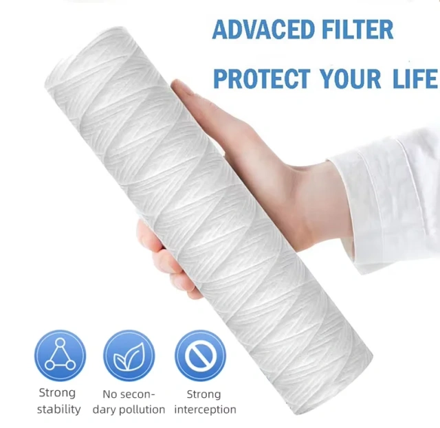 Wholesale High Quality pp Yarn Sediment String Wound Filter Cartridge for Household Purifier,PP water Filter Cartridge for Household Water Purifier,Purithm