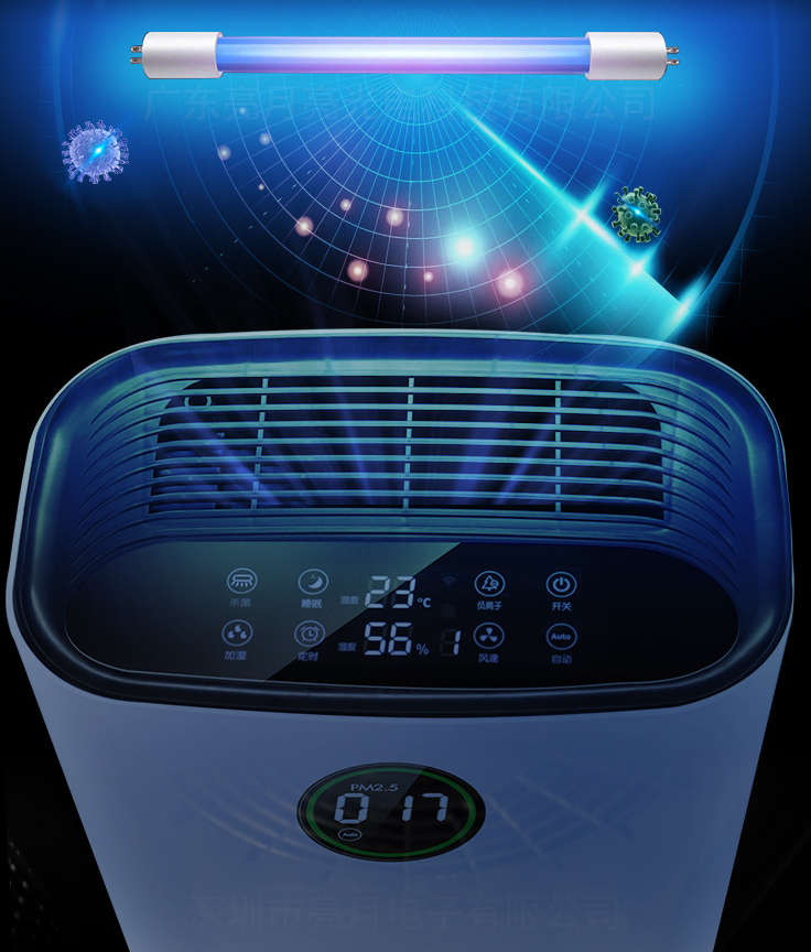 Customized Smart Air Purifier with Humidifier & UV Sterilizer Auto-adjust Humidity for Allergy Relief,Smart hepa Air Purifier with Humidifier & UV Sterilizer,Purithm