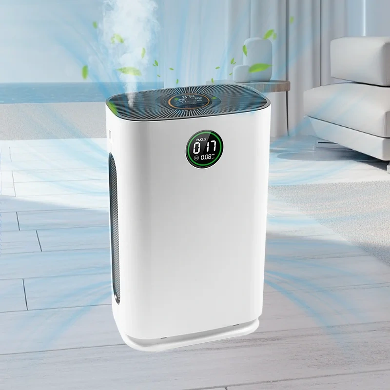Customized Smart Air Purifier with Humidifier & UV Sterilizer Auto-adjust Humidity for Allergy Relief,Smart hepa Air Purifier with Humidifier & UV Sterilizer,Purithm