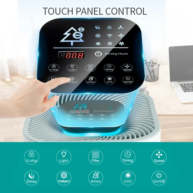 Home Small Room Smart Purifiers for Home air Cleaner Activated Carbon HEPA13/14hepa Purifier,Smart Portable Purifiers for Home air Cleaner with HEPA13/14 filter,Purithm