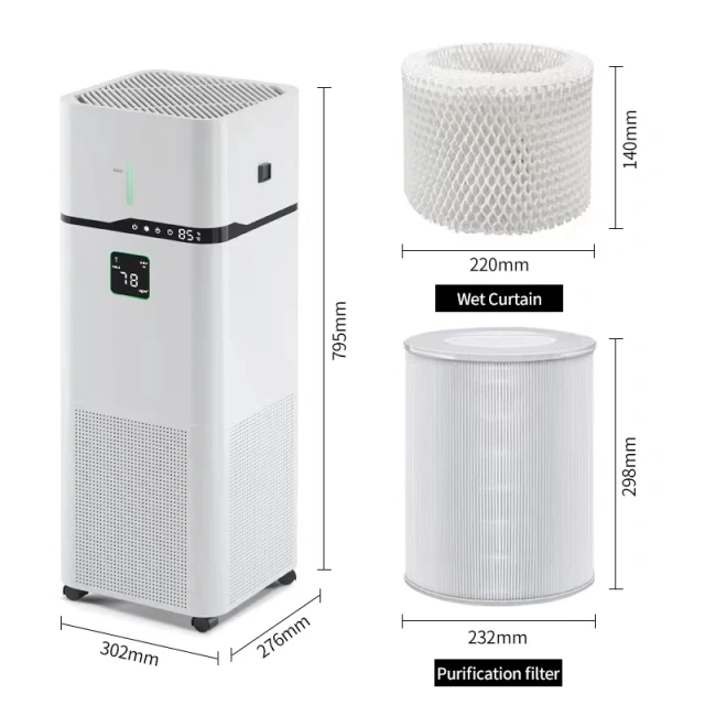 New fog-free humidification Smart air purifier household negative ion ultraviolet sterilization deformaldehyde air sterilizer,Smart air purifier household negative ion ultraviolet sterilization,Purithm