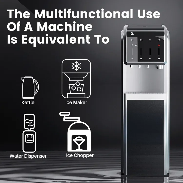 Commercial Intelligent Advanced RO Filtration System Vertical RO Water Dispenser With Ice Maker Machine,Office Living Room Water Dispenser Reverse Osmosis Water Dispenser Ice Maker Machine,Purithm
