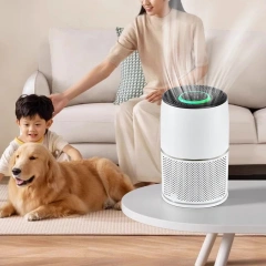 Portable Desktop air purifier smart air filtration system home office small UV sterilization whole house negative ion air purification,Factory Direct air Purifier to Formaldehyde Small Desktop Home Bedroom Living Room Negative Ions,Purithm
