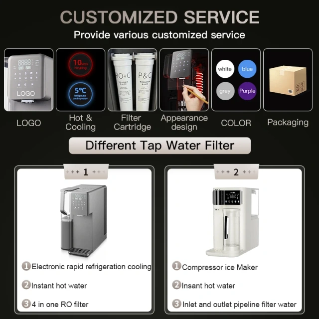 Hot Selling Desktop Water Cooler Hot&cold Normal Purifier Children Safety Lock RO Water Dispenser Purifier Cooler,Multi-functional Smart RO Water Purifier hot & cold water dispenser,Purithm