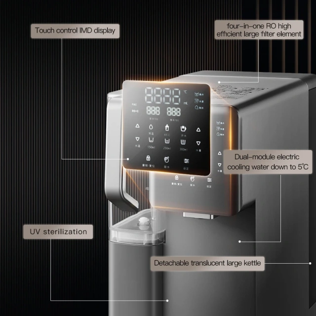 Hot Selling Desktop Water Cooler Hot&cold Normal Purifier Children Safety Lock RO Water Dispenser Purifier Cooler,Multi-functional Smart RO Water Purifier hot & cold water dispenser,Purithm