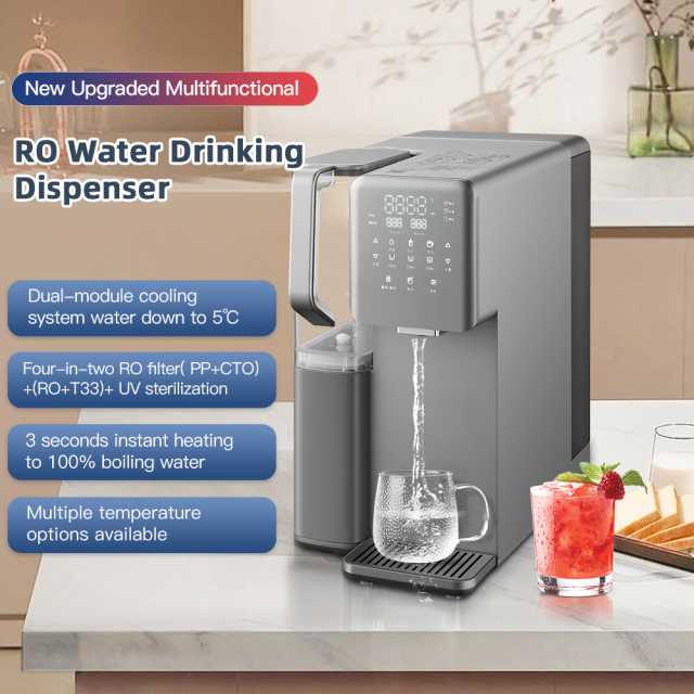 Hot Selling Desktop Water Cooler Hot&cold Normal Purifier Children Safety Lock RO Water Dispenser Purifier Cooler,Multi-functional Smart RO Water Purifier hot & cold water dispenser,Purithm