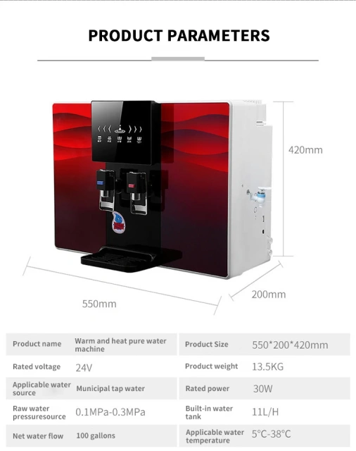 Hot Cold Water Desktop Dispenser Reverse Osmosis Water Filter System Machine Home Appliances Water Dispenser,Reverse Osmosis Water Filter System Hot and cold Water Dispenser,Purithm