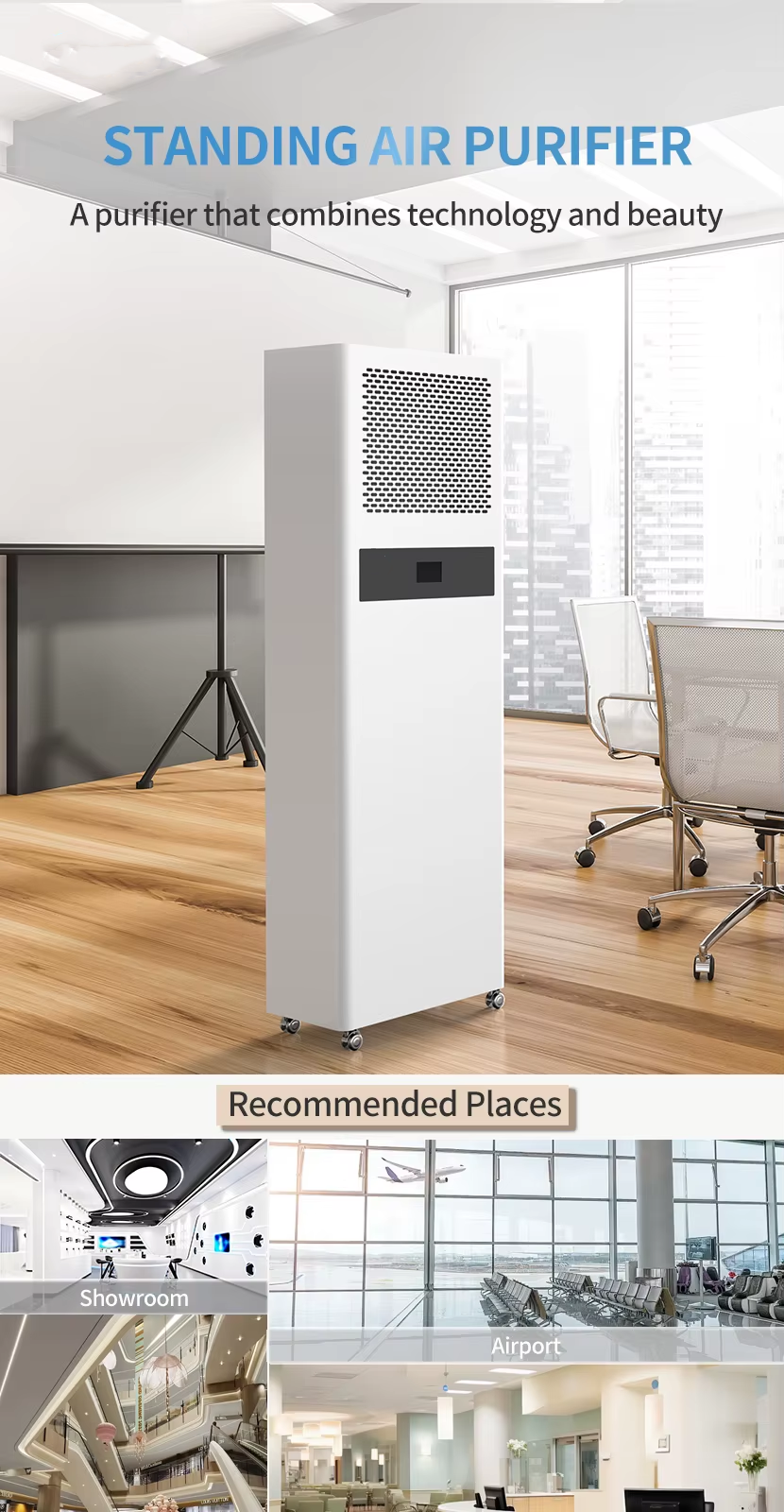 New Large Standing UV Air Purifier High Volume New Condition Air Cleaning Equipment,New Large Standing UV Air Purifier High Volume Air Cleaning Equipment,Purithm