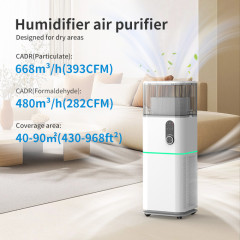 Durable Home Air Purifier Aromatherapy Humidify Features HEPA Activated Carbon Filters Electric Manual Power Source Made Plastic,Smart Home Air Purifier with HEPA Activated Carbon Filters,Purithm