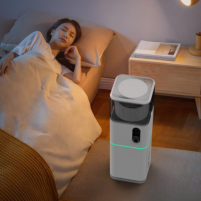 Durable Home Air Purifier Aromatherapy Humidify Features HEPA Activated Carbon Filters Electric Manual Power Source Made Plastic,Smart Home Air Purifier with HEPA Activated Carbon Filters,Purithm