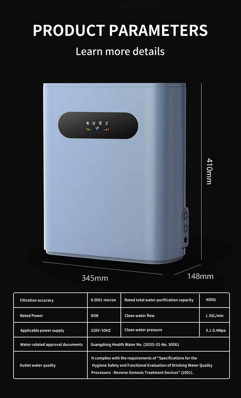 2025 Best Electric Countertop Water Purifier for Home and RV 800g Large flow Reverse Osmosis water filter system for home,Household Under Sink Electric Reverse Osmossis Water Purifier,Purithm