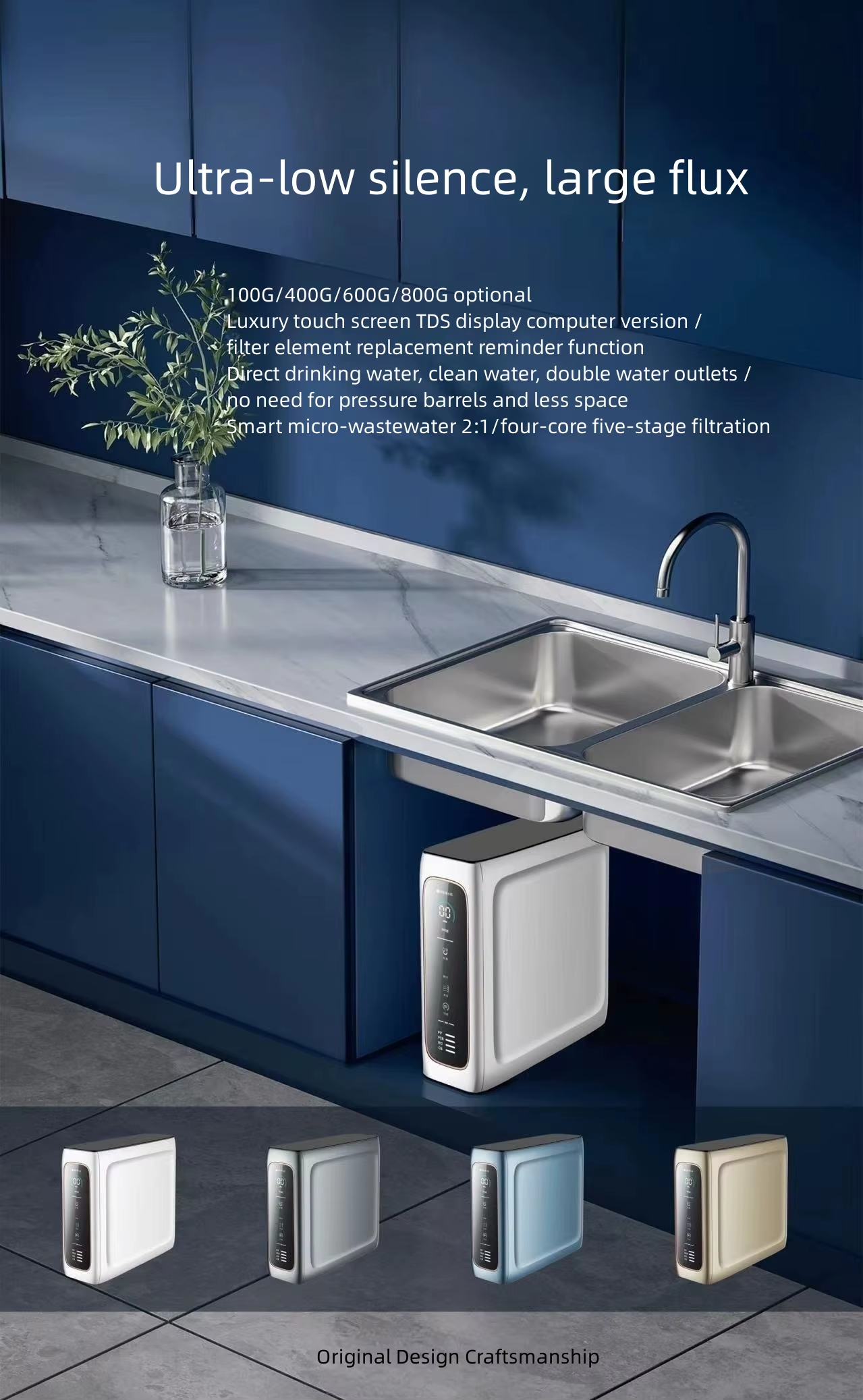 Customized Under Sink Electric 600G/800G Tds Display Water Purifier Reverse Osmosis Membrane Smart Water Filter System for Home,600G/800G RO Water Purifier Reverse Osmosis Smart Water Filter System,Purithm