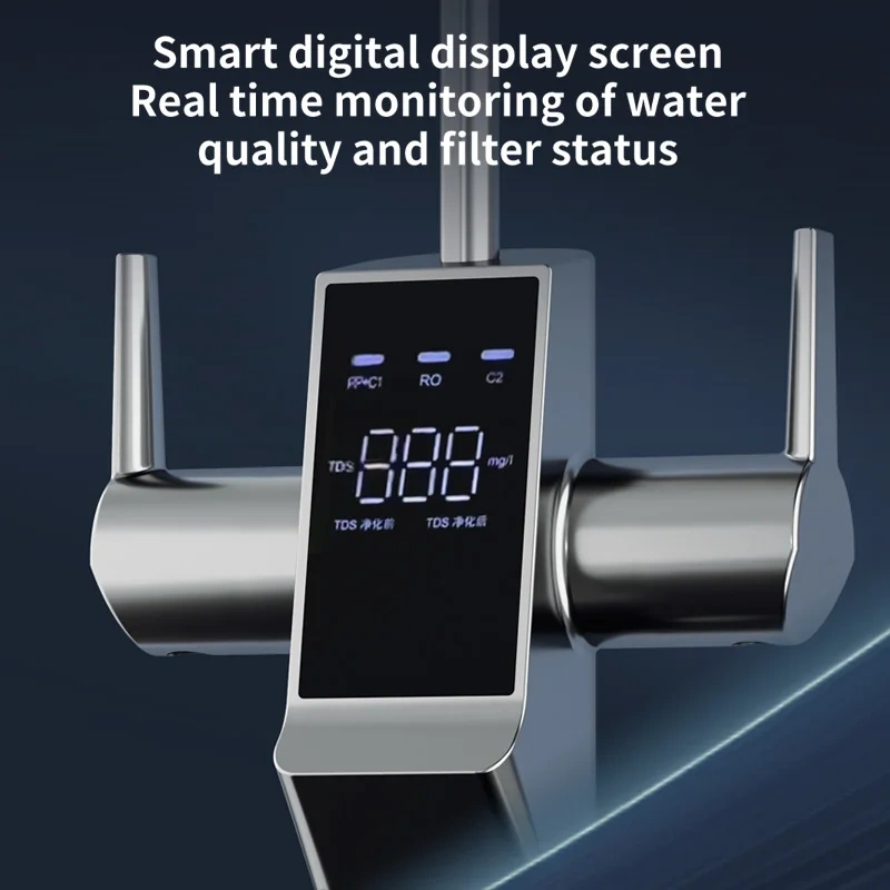 Smart Home Kitchen Reverse Osmosis Water Purifier Under-Sink Mineral RO Water Filter System Alkaline Hotels Households,800G Reverse Osmosis Home Use Water Filter Life Reminder TDS Display Drinking Water Manufacturing Vendor,Purithm