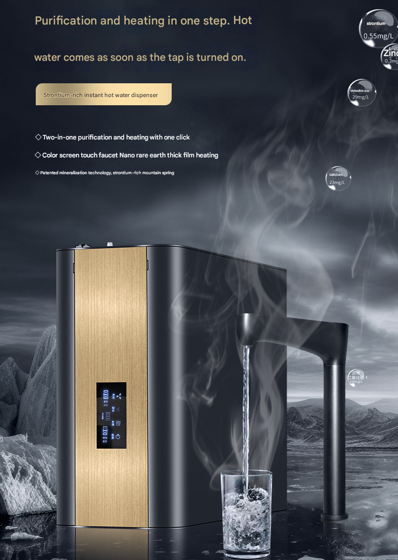 Kitchen Style Household RO Reverse Osmosis Hot and Cold Integrated Machine Direct Drinking Water Purifier Customized,Kitchen Style Household RO Reverse Osmosis Hot and Cold Integrated Machine Direct Drinking Water Purifier Customized,Purithm