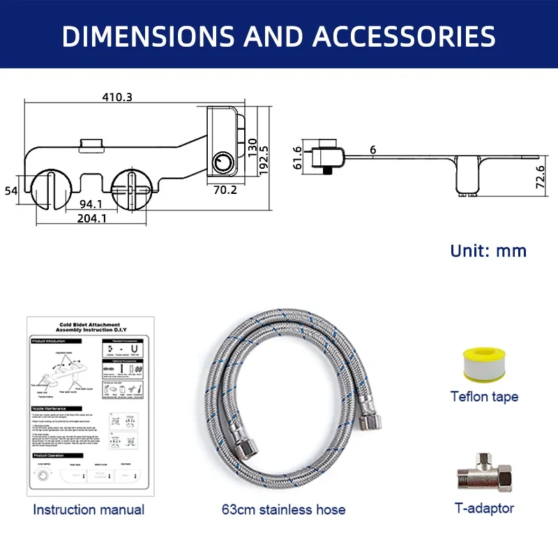 Best Buy Home Dual Nozzle Bidet De Toilette OEM/ODM Ultra-Slim Bide Shattaf Good Price Non Electric Bidet Attachment for toilet,Buy Home Dual Nozzle Bidet De Toilette OEM/ODM Ultra-Slim Bide Shattaf Good Price Non Electric Bidet,Purithm