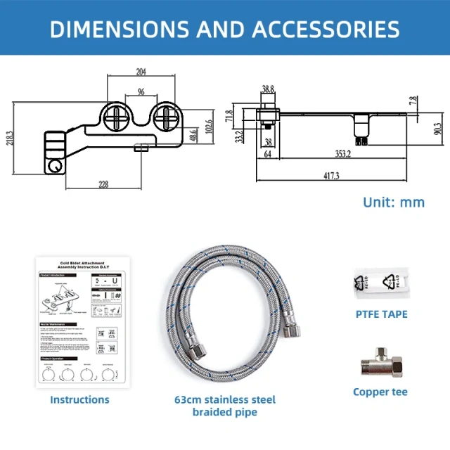 The Newest Hygienic Bidet Toilet Wholesale Easy to Install Bidet Bathroom Luxury Bidet Attachment for Toilet With Dual nozzle design,The Newest Hygienic Bidet Toilet Bathroom Bidet Attachment,Purithm