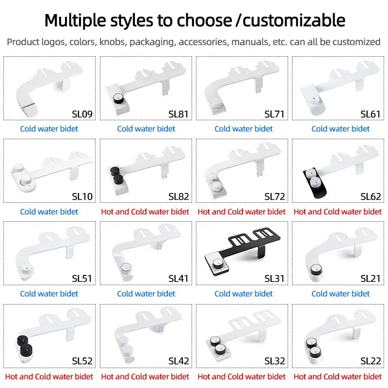 Hot Selling Personal Bidet Bathroom Dual Nozzle Bide Shattaf OEM/ODM Luxury Adjustable Bidet Attachment for Toilet Non Electricity,Hot Selling Personal Bidet Bathroom Dual Nozzle Bide Shattaf OEM/ODM Luxury Bidet Attachment for Toilet,Purithm