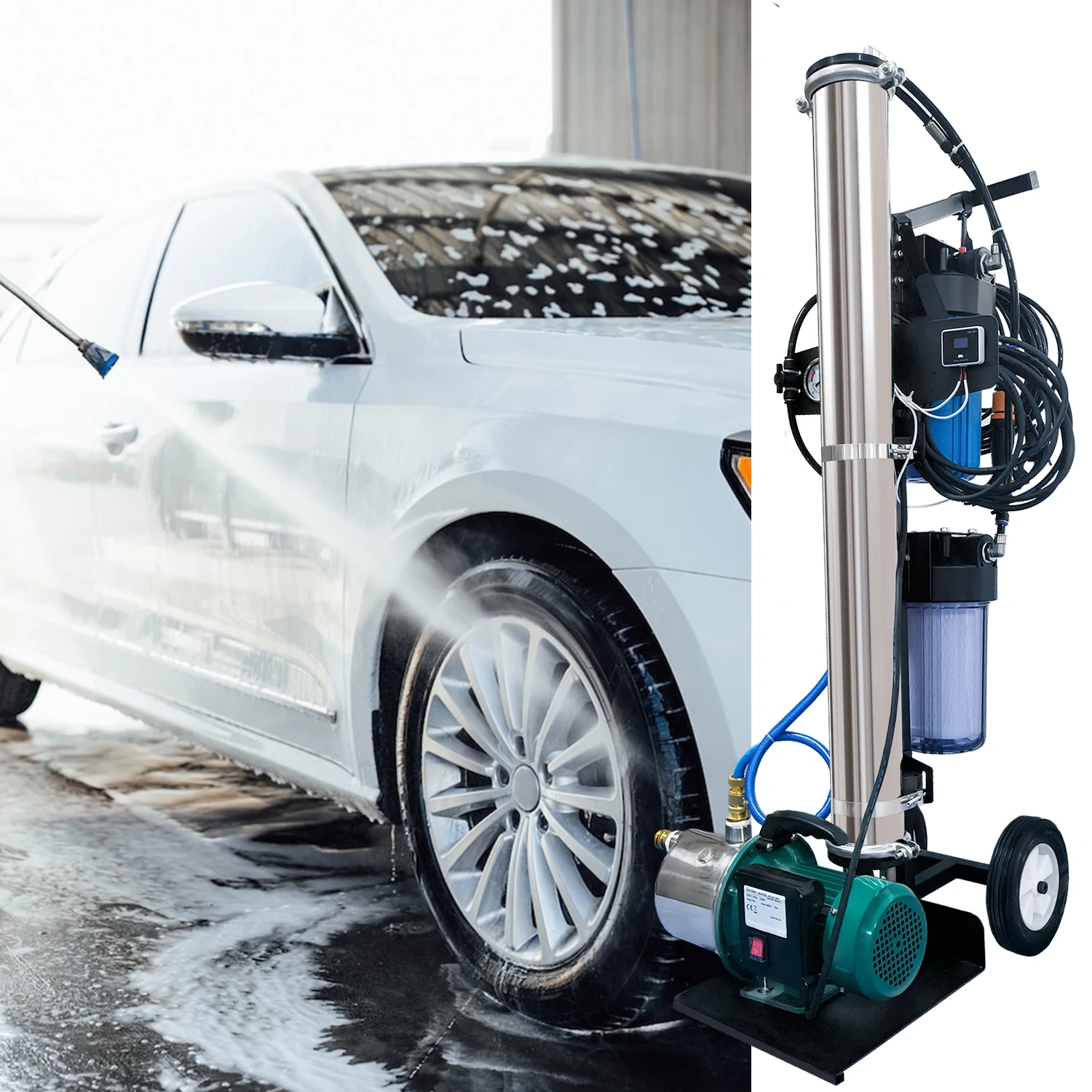 Portable Window Cleaning Car Wash STAINLESS STEEL 3 STAGES RO/DI SYSTEM Ultra Pure WINDOW WASHING SYSTEM Car washing window cleaning system,Portable Window Cleaning Car Wash STAINLESS STEEL RO/DI SYSTEM,Purithm