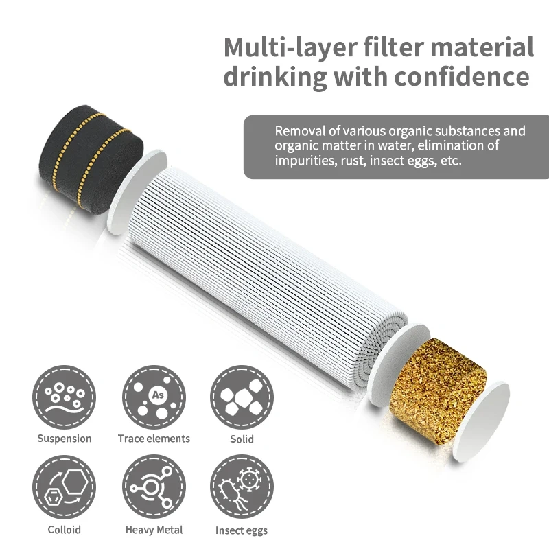 UF Membrane KDF Mini Camping Water Filter Hiking  Travel Personal Portable Life Outdoor Water Filter Straw,UF Membrane KDF Travel Personal Portable Outdoor Water Filter Straw,Purithm