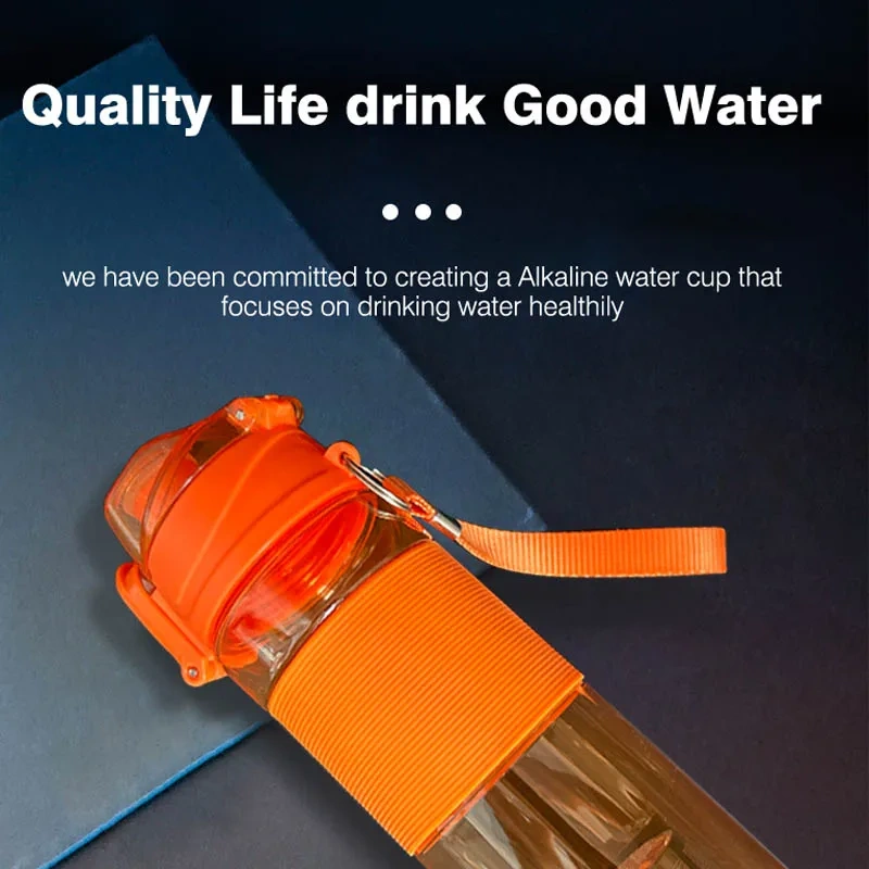 Portable Fitness Sports Drinking Water Bottle Zinc Plastic Private Label Alkaline Water Manufacturer Alkaline Water Cup  Alkaline Hydrogen-Rich Zinc-Containing Sports water bottle,Portable Fitness Sports Drinking Water Bottle Zinc Alkaline Water Cup,Purithm