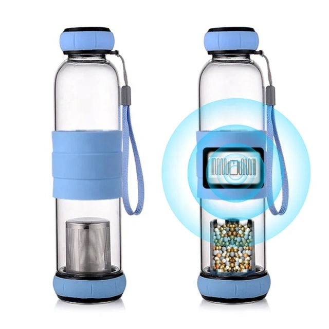Hot Sale Nano Energy Alkaline Water Flask Terahertz pH Hydrogen Glass Water Bottle With Tourmaline Energy Negative Stone,SOUDRON Hot Sale Nano Energy Alkaline Water Flask Terahertz pH Hydrogen Glass Water Bottle With Tourmaline Energy Negative Stone,Purithm