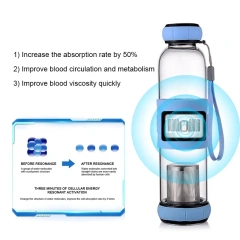 Hot Sale Nano Energy Alkaline Water Flask Terahertz pH Hydrogen Glass Water Bottle With Tourmaline Energy Negative Stone,SOUDRON Hot Sale Nano Energy Alkaline Water Flask Terahertz pH Hydrogen Glass Water Bottle With Tourmaline Energy Negative Stone,Purithm