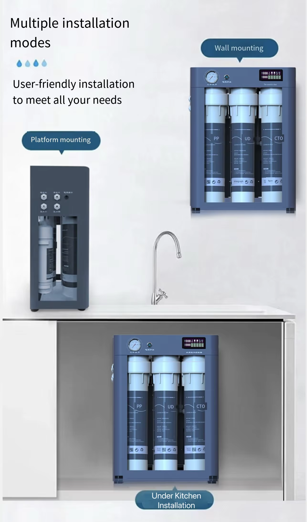 Commercial and Household Water Purifier Multi-level Filtration Reverse Osmosis Purifier Suitable for Coffee and Beverage Shops,Commercial and Household Water Purifier Multi-level Filtration Reverse Osmosis Purifier Suitable for Coffee and Beverage Shops,Purithm