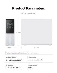 Household RO Reverse Osmosis Purifier water Filtration  systems Under Sink Three Stage Water Purifier Filter System for Home Drinking,800G Under Sink Reverse Osmosis Water Filter System Water Purifier,Purithm