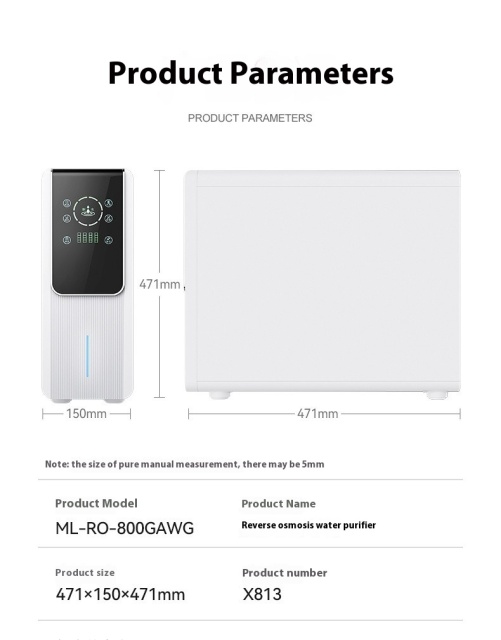 Household RO Reverse Osmosis Purifier water Filtration  systems Under Sink Three Stage Water Purifier Filter System for Home Drinking,800G Under Sink Reverse Osmosis Water Filter System Water Purifier,Purithm