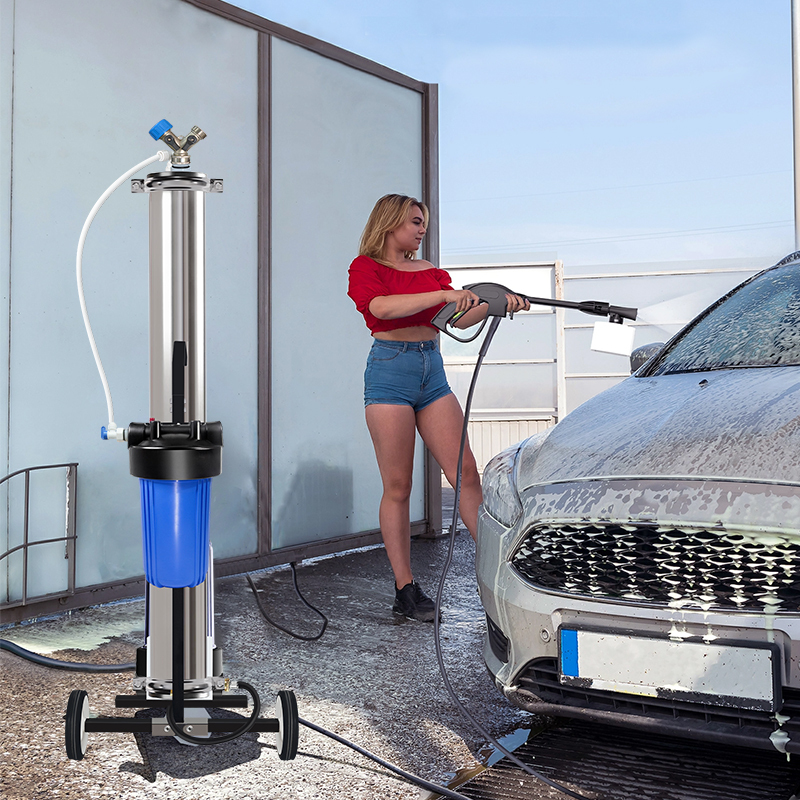 Stainless Steel RO DI Spotless Window Car Wash System Portable RO & DI Water Filter System Spotless Deionized Water for Window Cleaning Household Cleaning Tool & Accessory,RO DI Spotless Window Car Wash System Deionized Water Filter System,Purithm