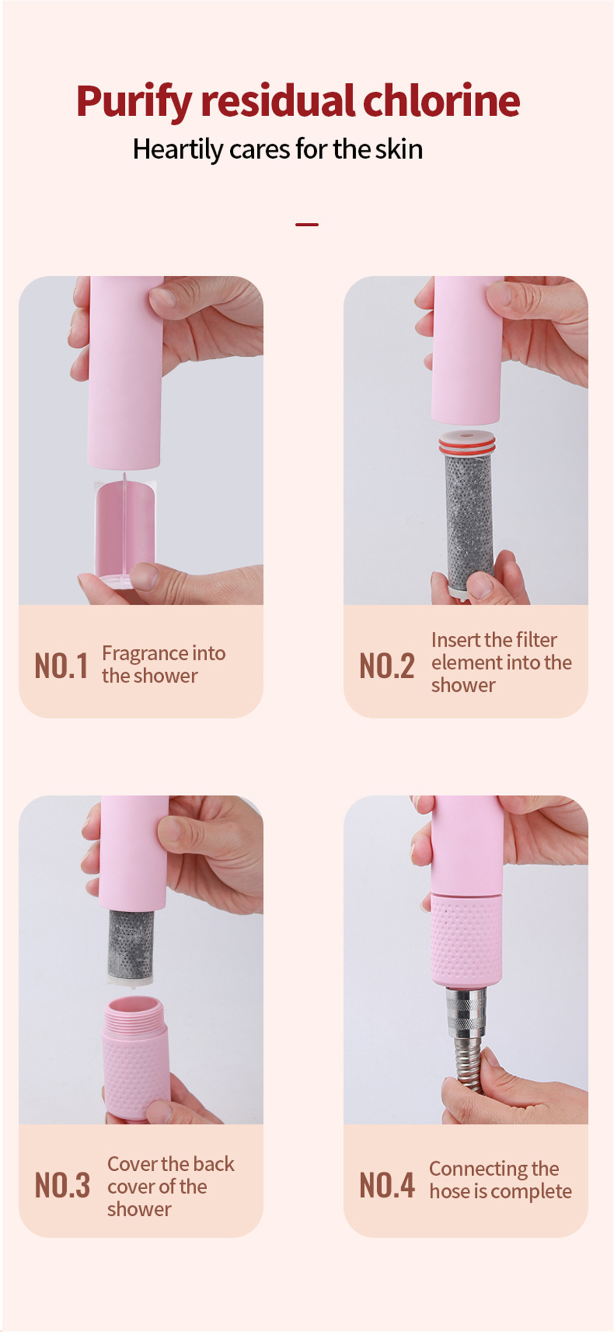 2025 Vitamin c Shower Filter Hard Water Softer to Reduce Chlorine Universal Filter Shower System Beauty Skin Shower Head,Vitamin C Shower Filter System Beauty Skin Shower Head,Purithm