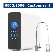 Customizable 600G/800G High-Flow Dual-Output Water Purifier Home Under-Sink Reverse Osmosis Drinking Water System Tap Water Filtration RO Purifier,5 Stage Under-Sink RO Purifier 600G Electric Water Filter Household Reverse Osmosis System for Kitchen Tankless Electric,Purithm