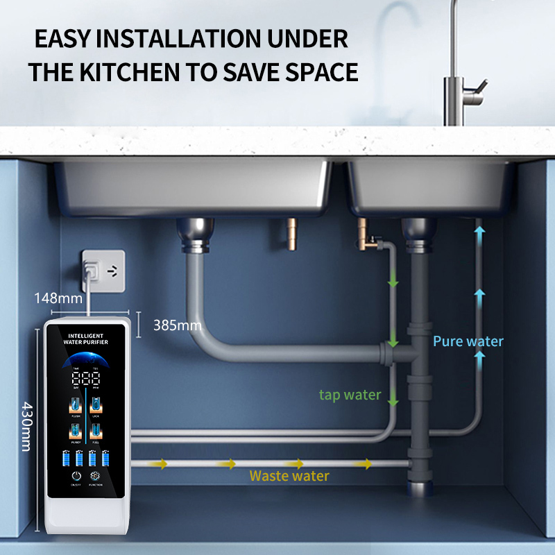 Electric Desktop Reverse Osmosis Water Purifier Household Hotel RO Water purification direct drinking Water System water purifier,Electric Desktop Reverse Osmosis Water Purifier Household Hotel RO System Tankless Plastic Material Water Filter,Purithm