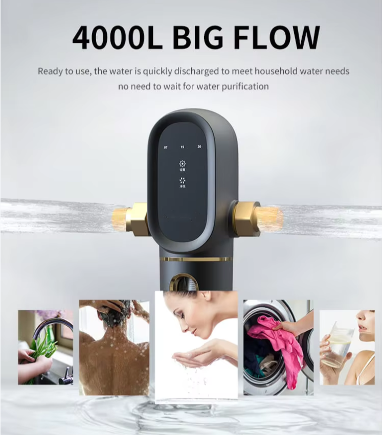Easy Housing Whole House Home Undersink Water Filter Pre-Filter with Backwash Battery-Powered for Household Use,Easy Housing Whole House Home Undersink Water Filter Pre-Filter with Backwash Battery-Powered for Household Use,Purithm
