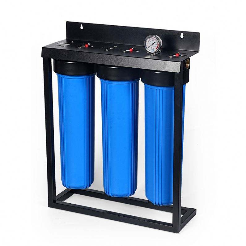 Wholesale Big Blue Water Filter Whole House Large Flow Jumbo 20 4.5inch Commercial Water Purifier System with Pressure Gage,Canada Wholesale Big Blue Water Filter Whole House Large Flow Jumbo 20 4.5inch Water Purifier System with Pressure Gage,Purithm