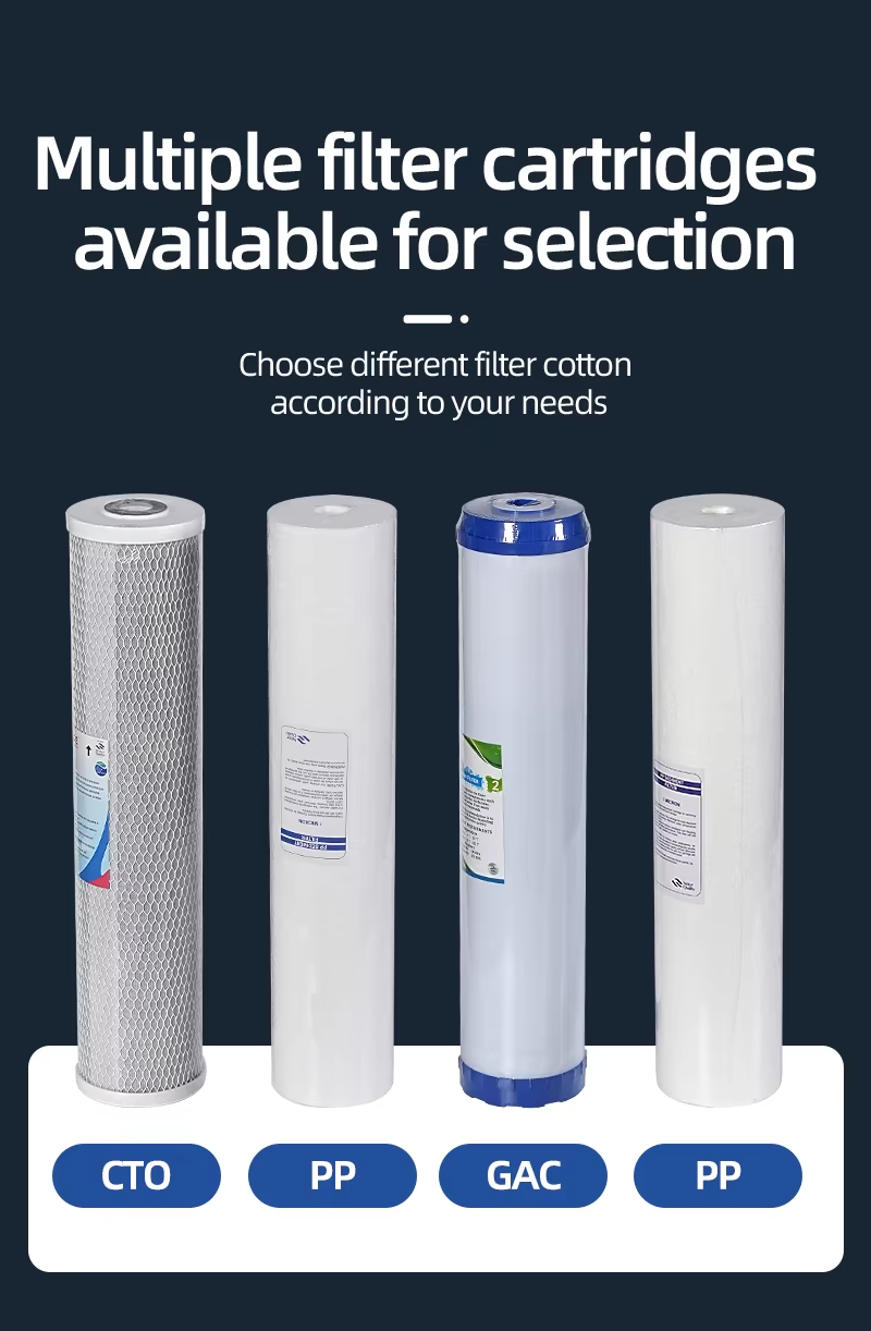 Wholesale Big Blue Water Filter Whole House Large Flow Jumbo 20 4.5inch Commercial Water Purifier System with Pressure Gage,Canada Wholesale Big Blue Water Filter Whole House Large Flow Jumbo 20 4.5inch Water Purifier System with Pressure Gage,Purithm