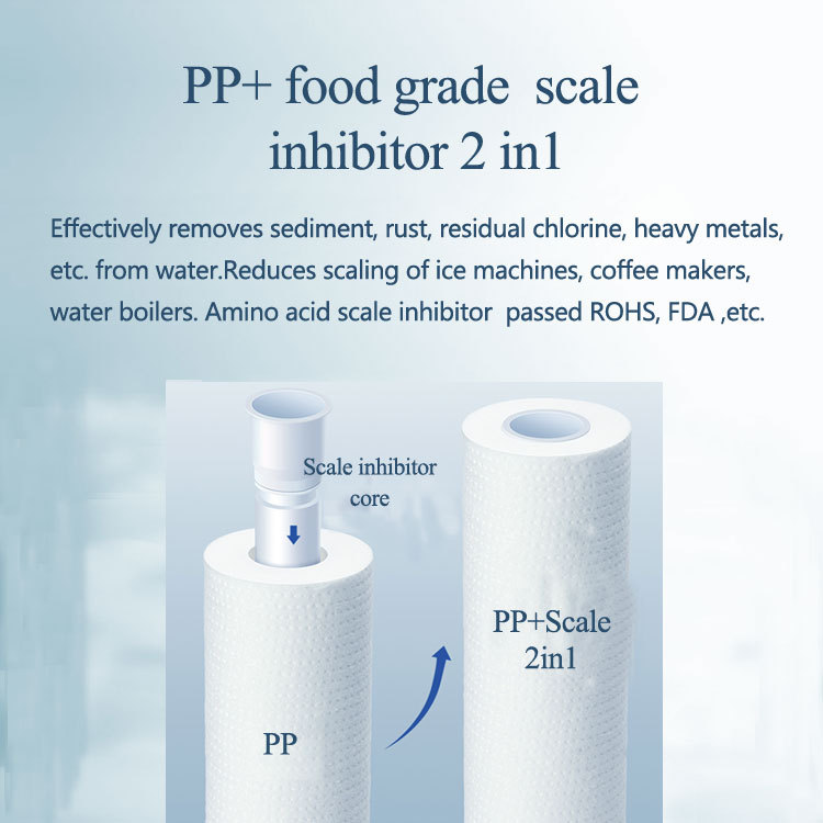 Commercial PP Cotton Water Filter Cartridge PP+MA Scale Inhibitor Composite for Household Coffee Ice Machines,Commercial PP Cotton Water Filter Cartridge,Purithm