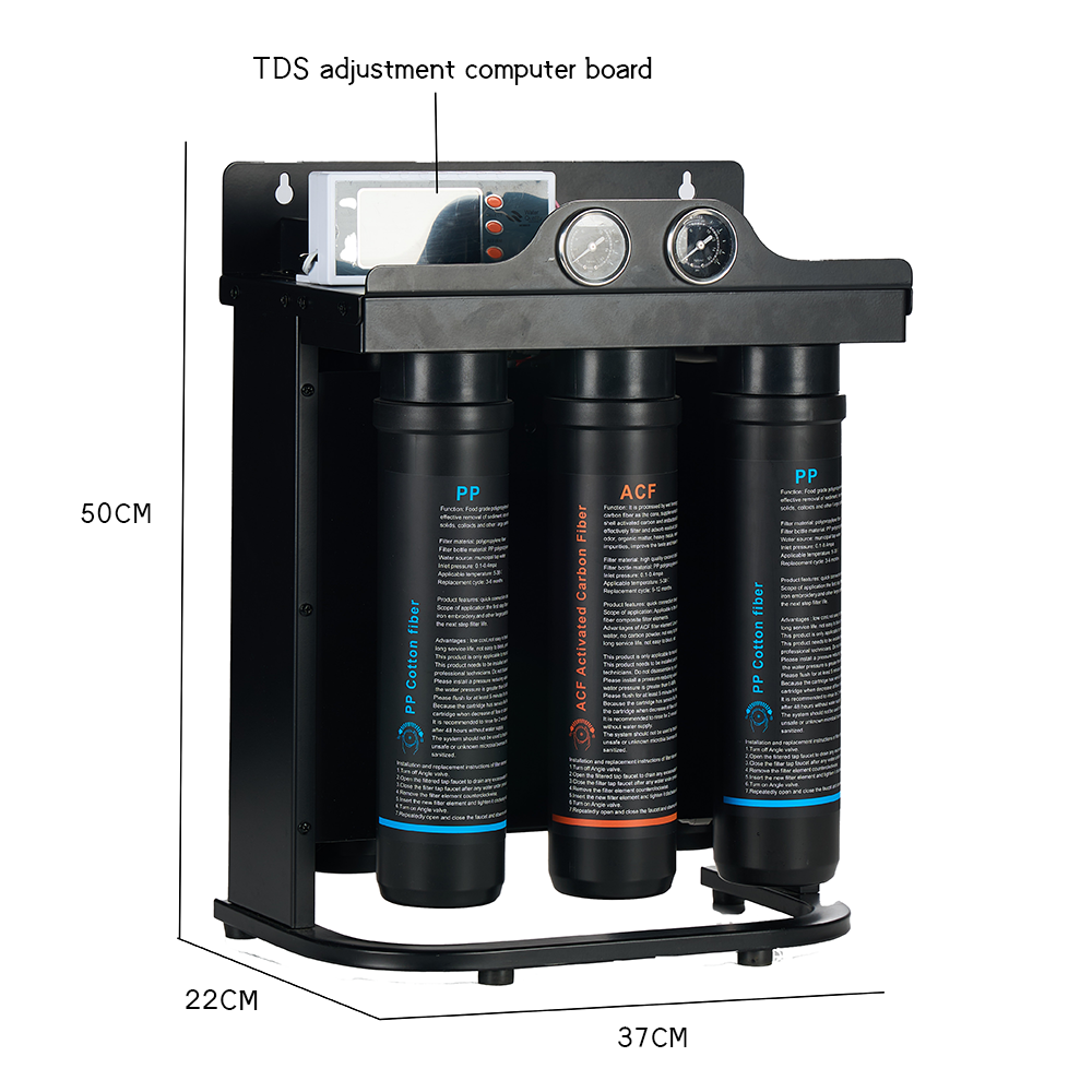 Commercial ro water purifier 1200G Adjustable TDS Value 3L/Min Reverse Osmosis System with Self-Cleaning Electric for Home Hotel Restaurant & RV,1200G Adjustable TDS Value 3L/Min Reverse Osmosis System with Self-Cleaning Electric for Home Hotel Restaurant & RV,Purithm